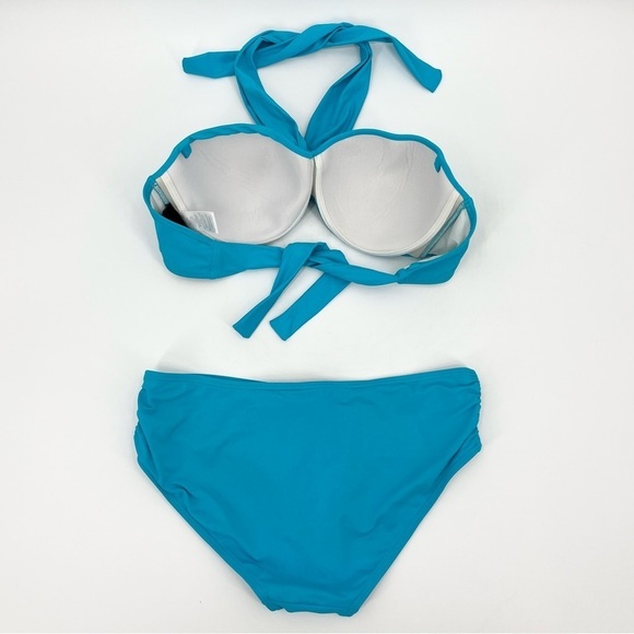 Coco Reef Turquoise Blue 2-Piece Bikini Swim Suit Size Large - Picture 2 of 6